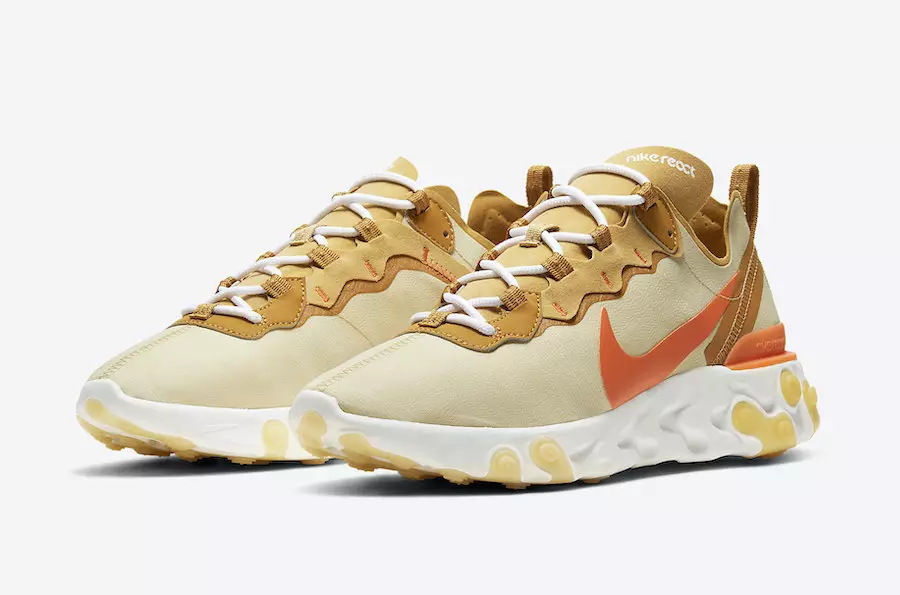 Nike React Element 55 Jidher f'Team Gold u Bright Orange