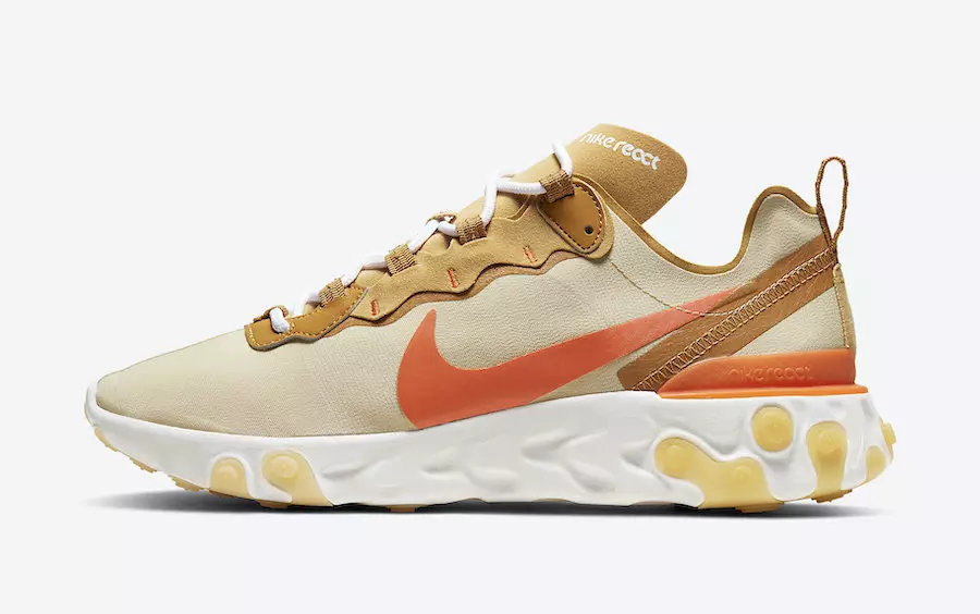 Tarehe ya Kutolewa ya Nike React Element 55 Team Gold Bright Orange CZ3595-781