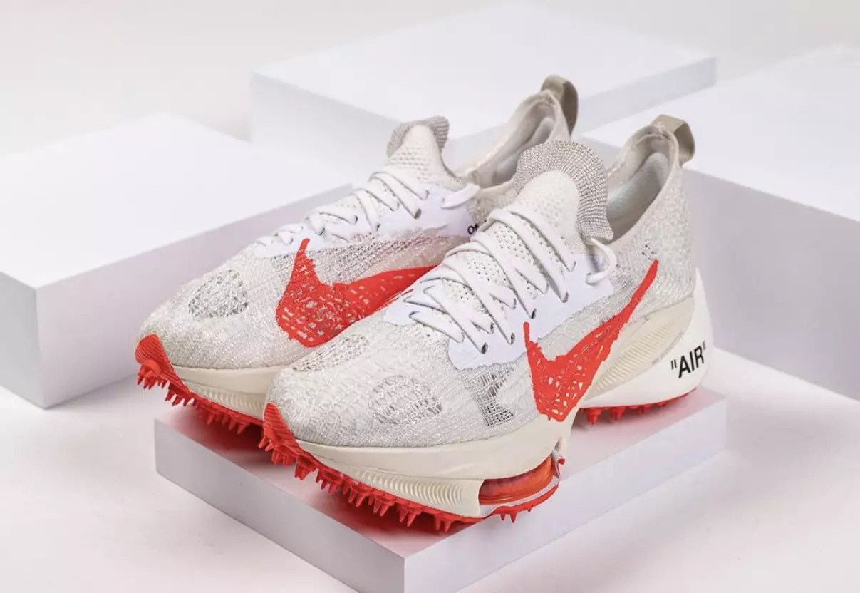 Off White Nike Air Zoom Tempo Nākamais Solar Red izlaišanas datums