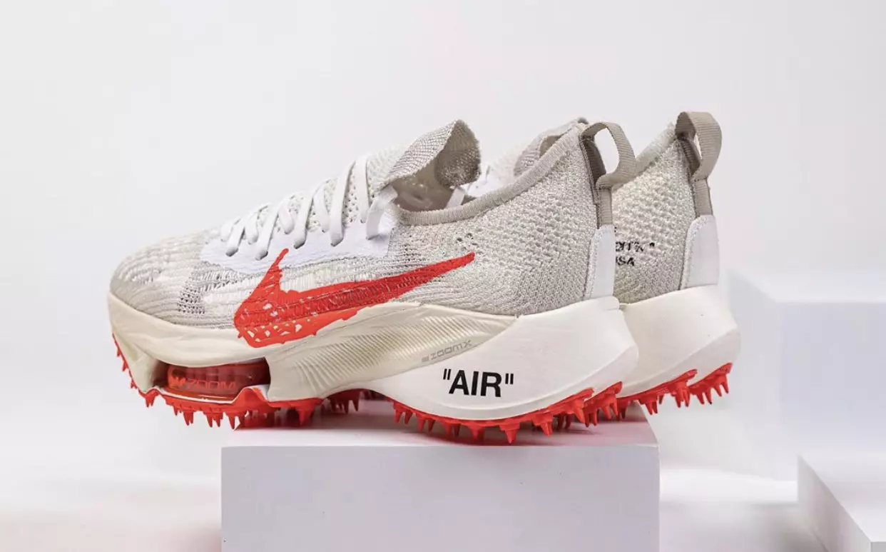 Off White Nike Air Zoom Tempo næsta sólarrautt útgáfudagur