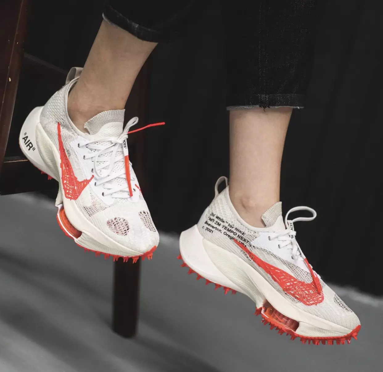 Off White Nike Air Zoom Tempo Next Solar Red Release Date On-Feet