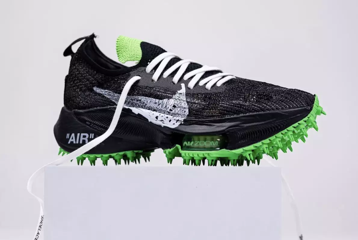 Off-White Nike Air Zoom Tempo NEXT Prosent Skrik Grønn Utgivelsesdato