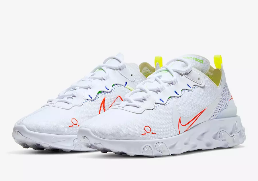 Nike React Element 55 "Schema" met neonaccenten