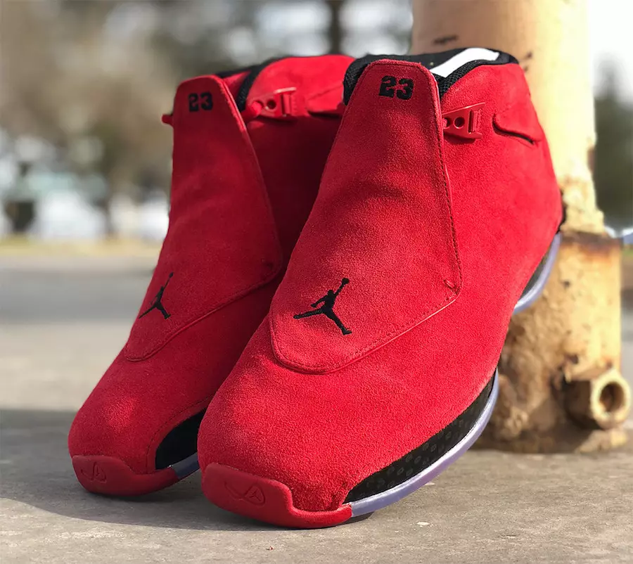 Air Jordan 18 Roter Wildleder Toro