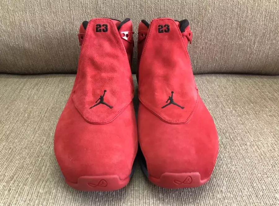 Air Jordan 18 Toro Raging Bull Red Suede AA2494-601 Ees