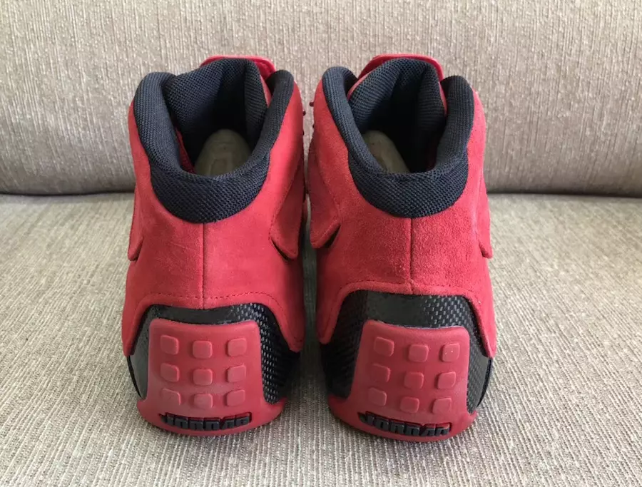 Air Jordan 18 Toro Raging Bull Rojas Gamuza AA2494-601 Tacón