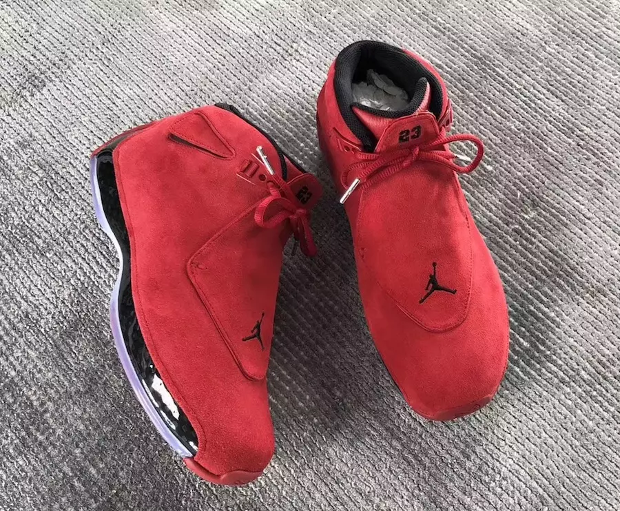 حذاء اير جوردان 18 Toro Raging Bull Red Suede AA2494-601 2018 ريترو