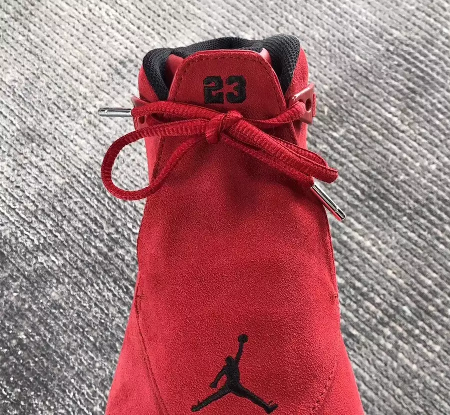 Air Jordan 18 Toro Raging Bull Red Suede AA2494-601 nyelvfűző