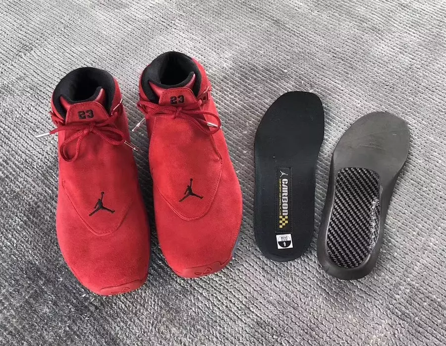 Air Jordan 18 Toro Raging Bull Red Suede AA2494-601 talpbetét