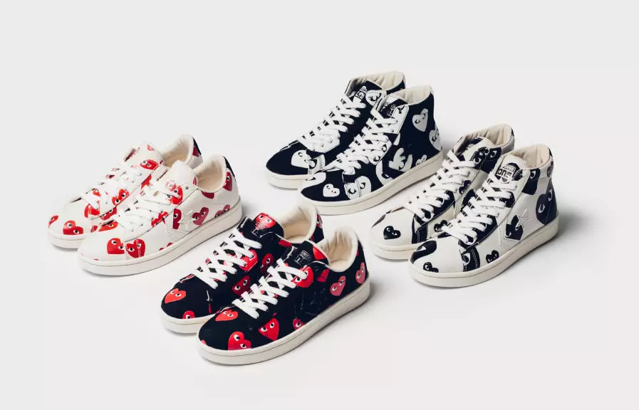 Converse x Comme Des Garcons PLAY Pro Leather Collection