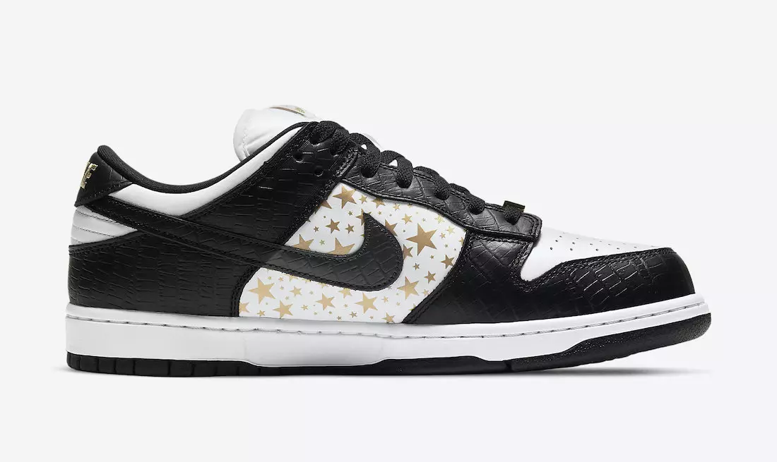 Supreme Nike SB Dunk Low Black White DH3228-102 Дата на пускане Цена