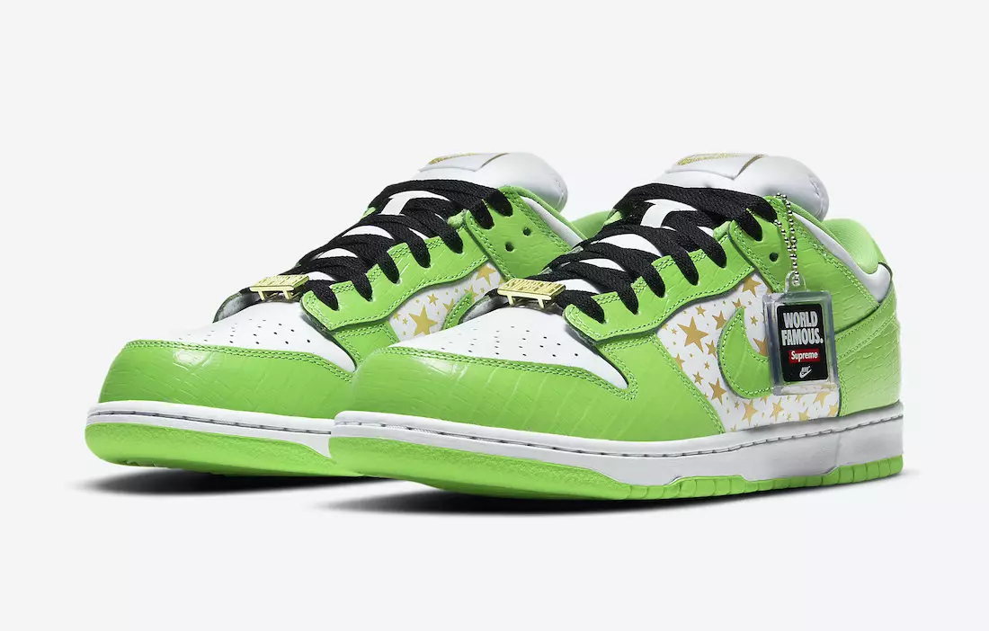 Supreme Nike SB Dunk Low Mean Green DH3228-101 Udgivelsesdato Pris