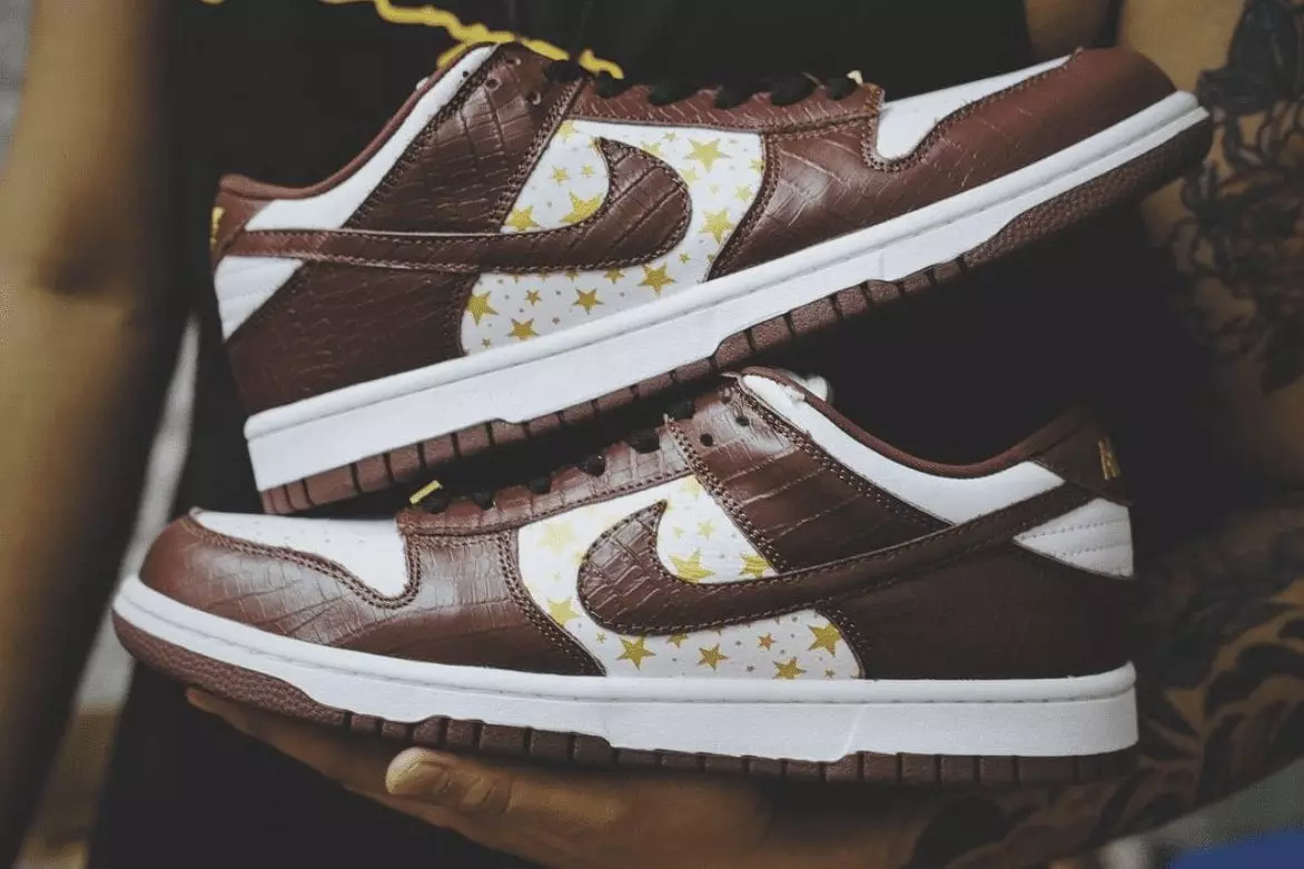 Supreme Nike SB Dunk Low Barkroot Brown Чыгарылган күнү DH3228-103