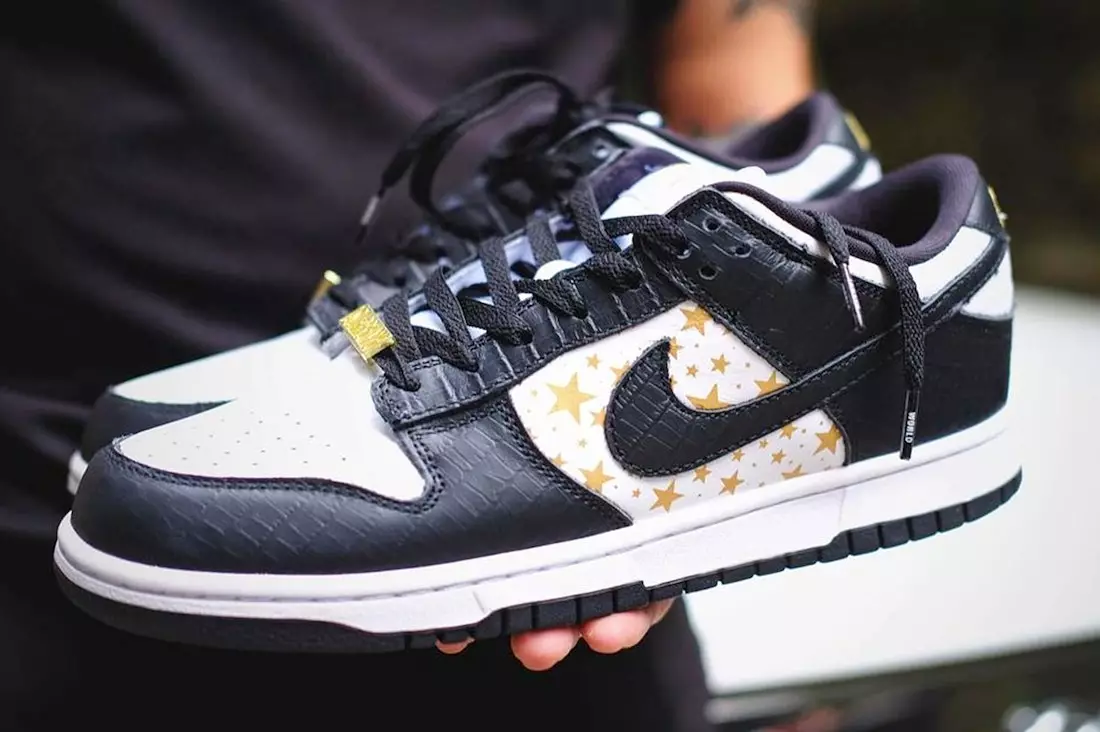 Supreme Nike SB Dunk Low Black Stars DH3228-102 Data e Publikimit