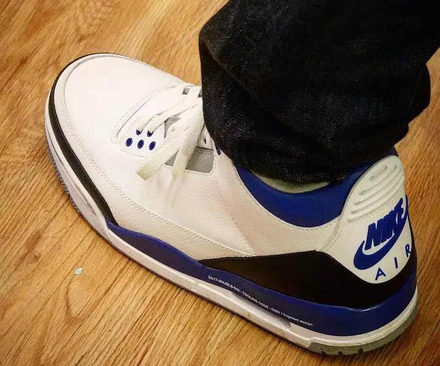 Hiroshi Fujiwara Fragment Air Jordan 3 ნიმუში