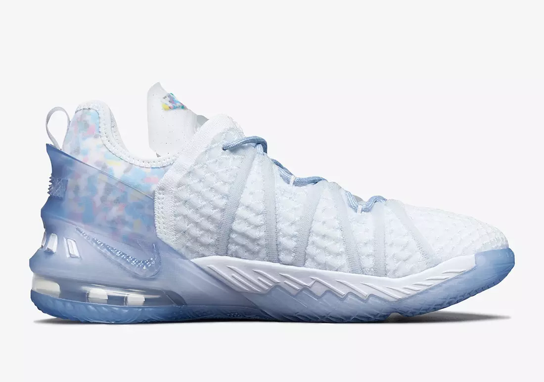 Nike LeBron 18 NRG GS Blue Tint White Clear CT4677-400 Tanggal Rilis