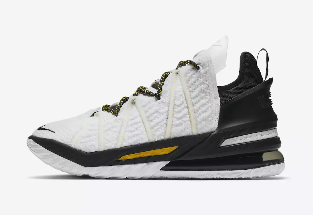 Nike LeBron 18 Home White Amarillo Black CQ9283-100 תאריך שחרור