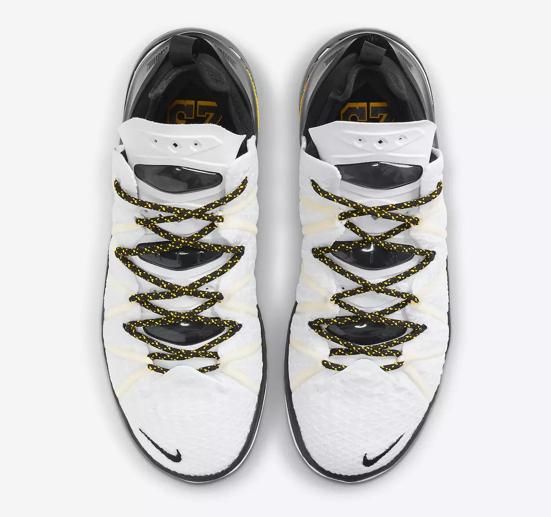 Nike LeBron 18 Home White Amarillo Black CQ9283-100 Санаи барориши