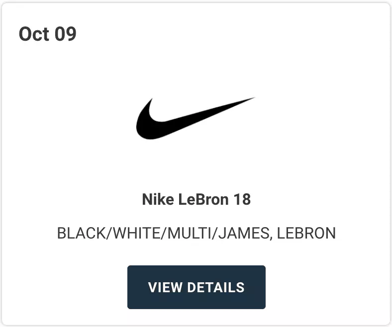 Nike LeBron 18 көп түстүү релиз датасы