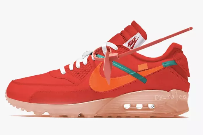 Off-White Nike Air Max 90 University Red Team Orange Hyper Jade Bright Mango Release Info