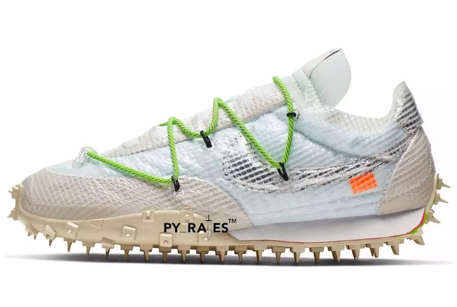 Off-White Nike Waffle Racer Hvid Sort Elektrisk Grøn Udgivelsesdato