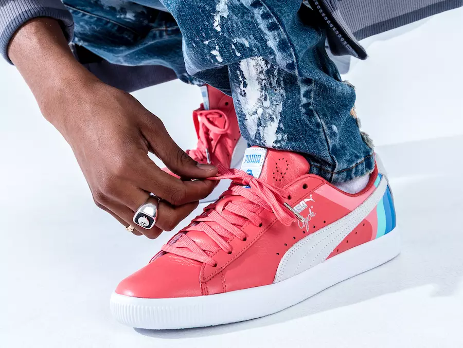 Ροζ Dolphin x PUMA Clyde Pack