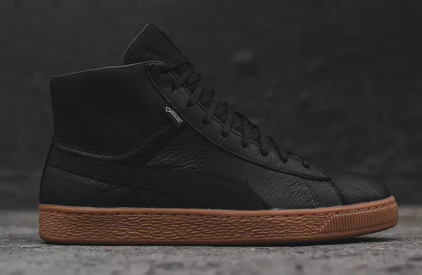 PUMA Basket Mid GTX Black Gum ကို ရွေးပါ။