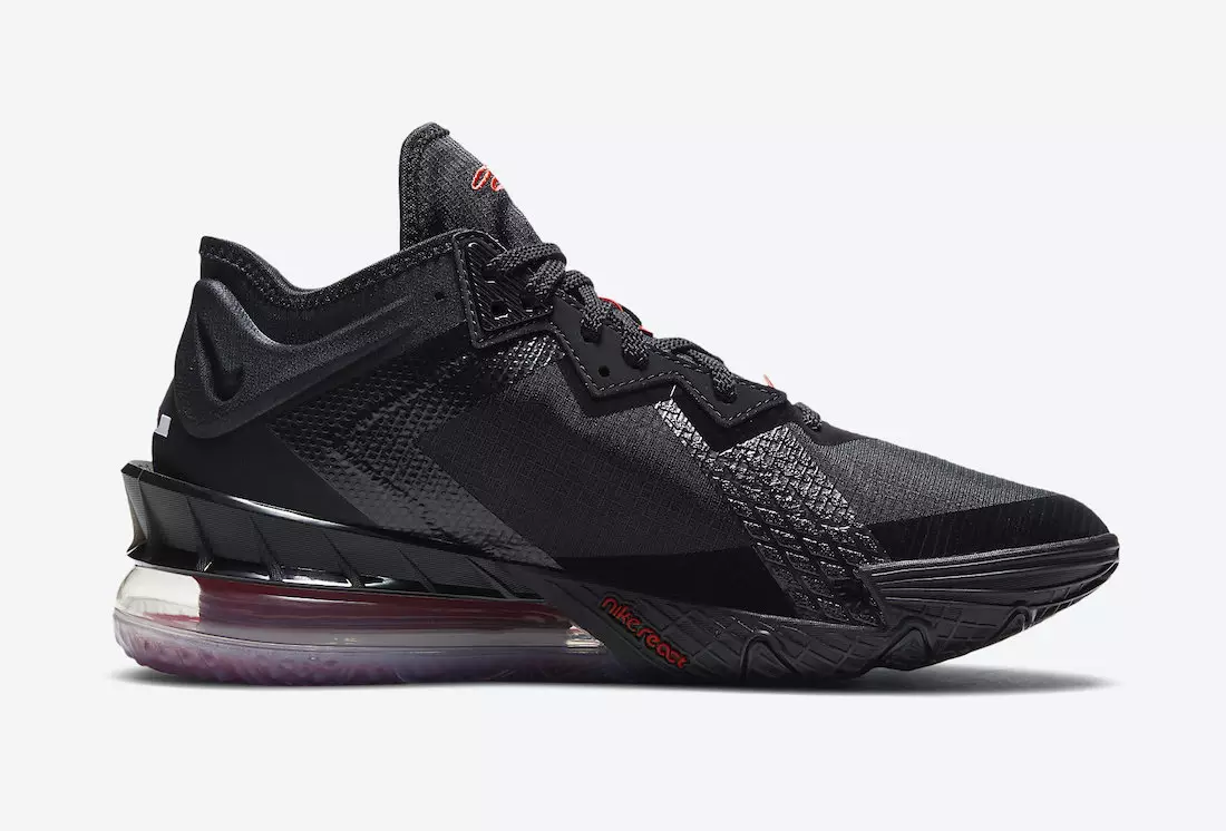 Nike LeBron 18 Low Black University Red CV7562-001 Útgáfudagur