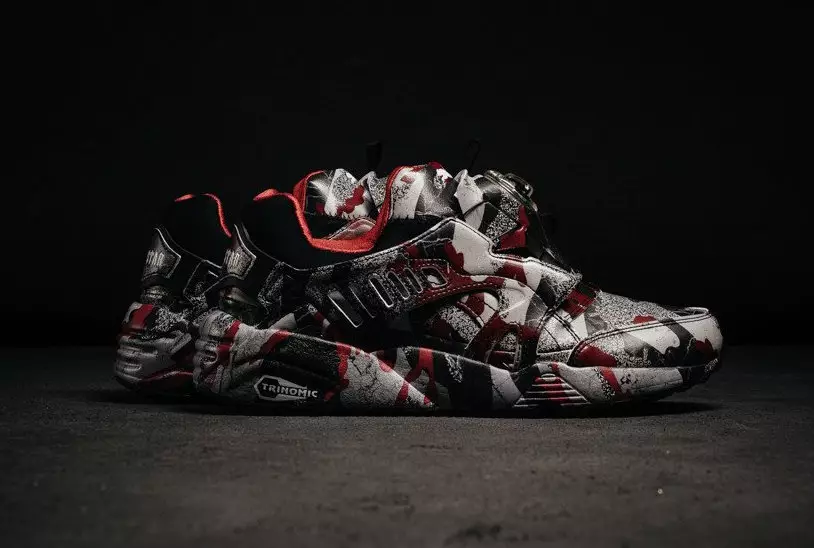 Trapstar x PUMA Disc Blaze Camo Barb Cherry