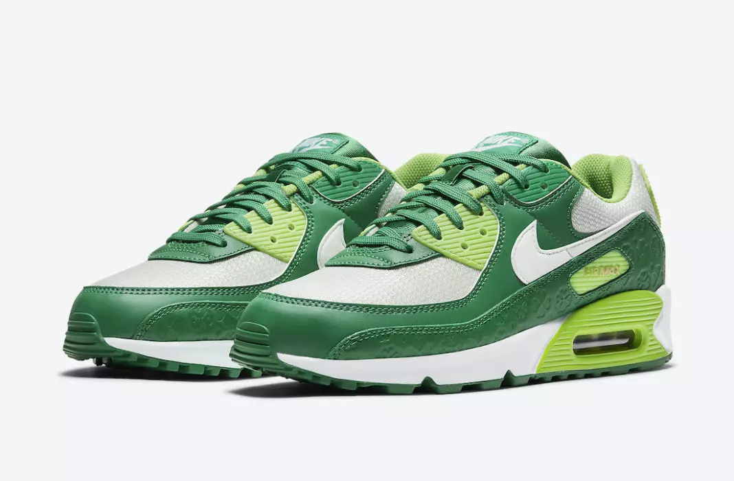 Nike Air Max 90 Сент-Патрик күнү 2021 DD8555-300 Чыгарылган күнү