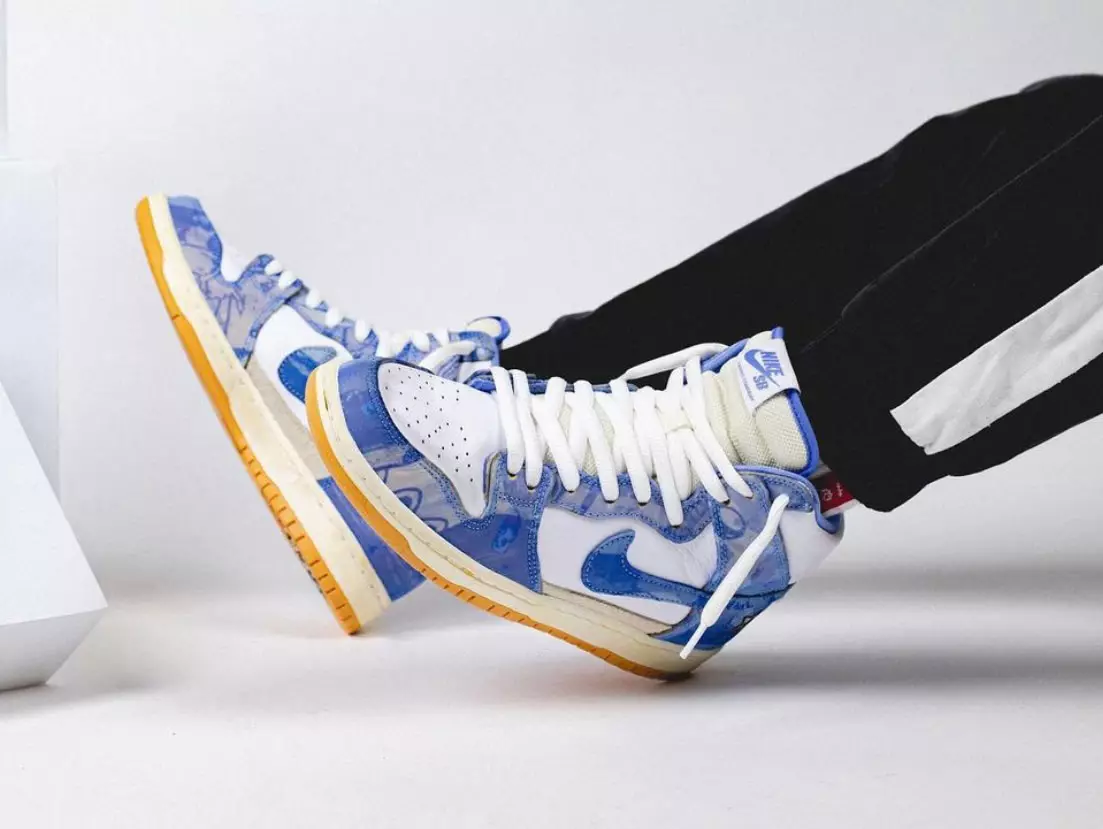 Ширкати қолинҳои Nike SB Dunk High CV1677-100 Санаи барориши пойҳо