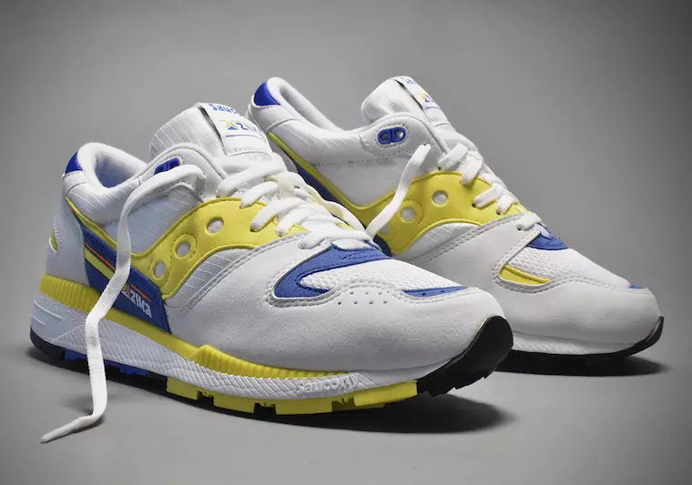 تاریخ انتشار Saucony Azura سفید زرد آبی