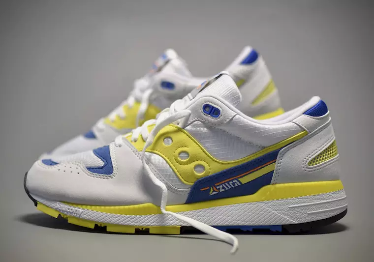 تاریخ انتشار Saucony Azura سفید زرد آبی