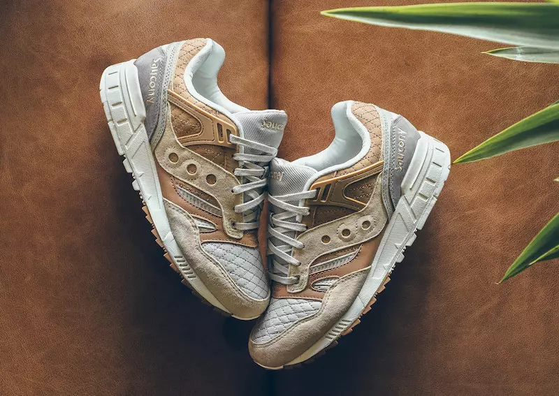 Saucony Grid SD Gewatteerd Tan Grijs