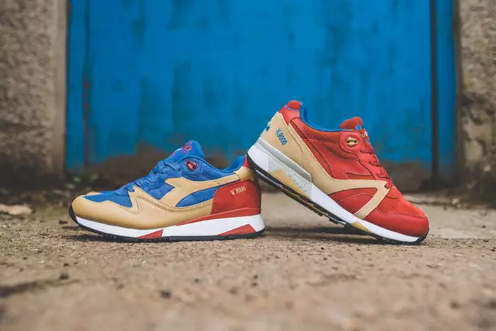 Diadora N9000 წითელი აგური V7000 ჰოლანდიური ლურჯი