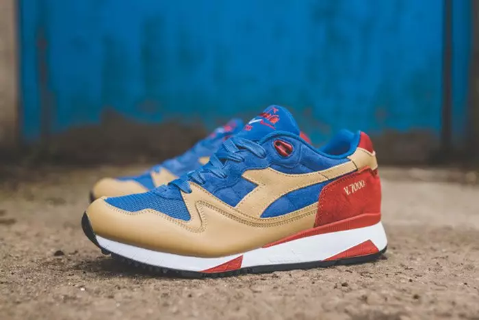 Diadora N9000 Dearg Bríce V7000 Ollainnis Gorm