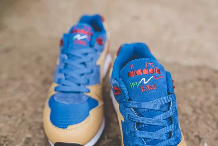 Diadora N9000 Rouge Brique V7000 Bleu Néerlandais