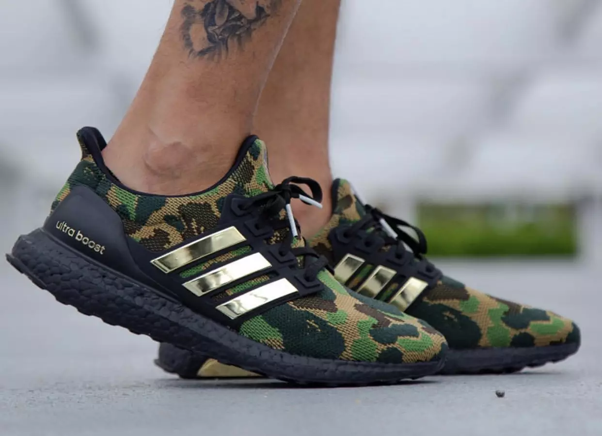 Bape Adidas Ultra Boost Камуфляж На ноги