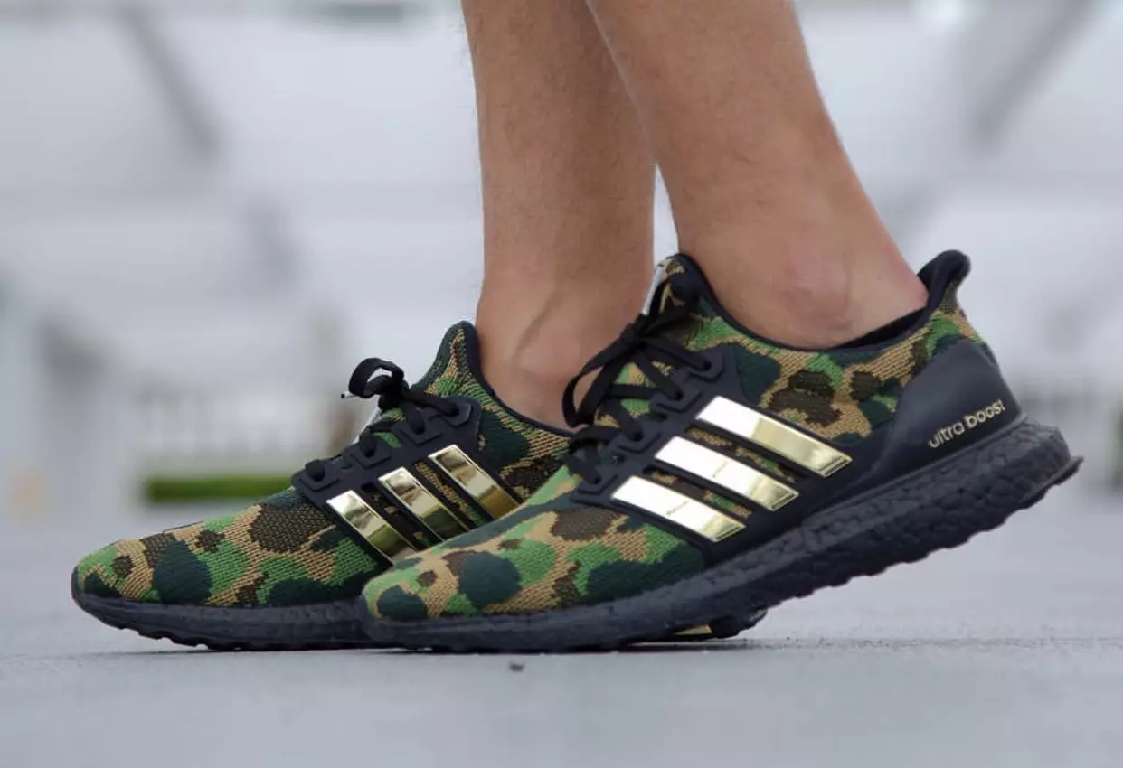 Bape adidas Ultra Boost Camo kwa Miguu