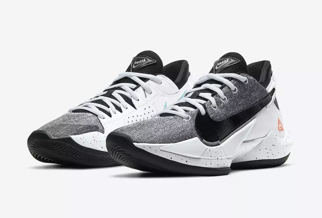 Nike Zoom Freak 2 White Black Bright Mango CK5424-101 Tarikh Tayangan