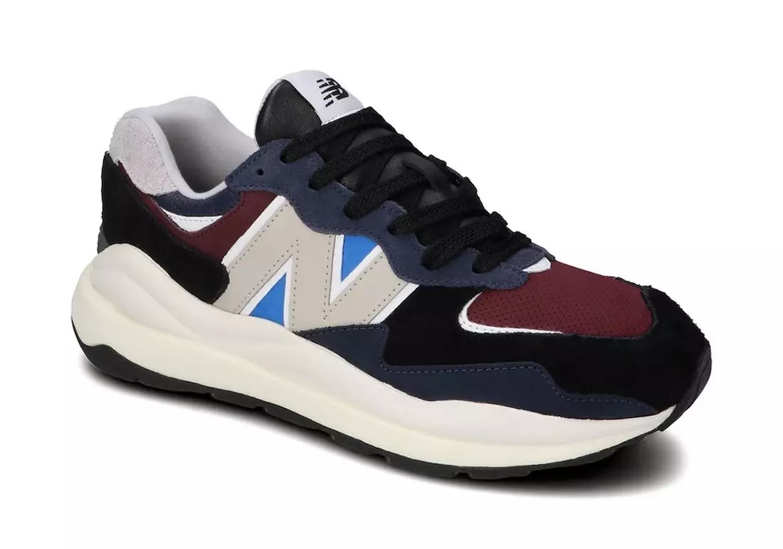 Þessi New Balance 57/40 sameinar Navy og Burgundy tóna