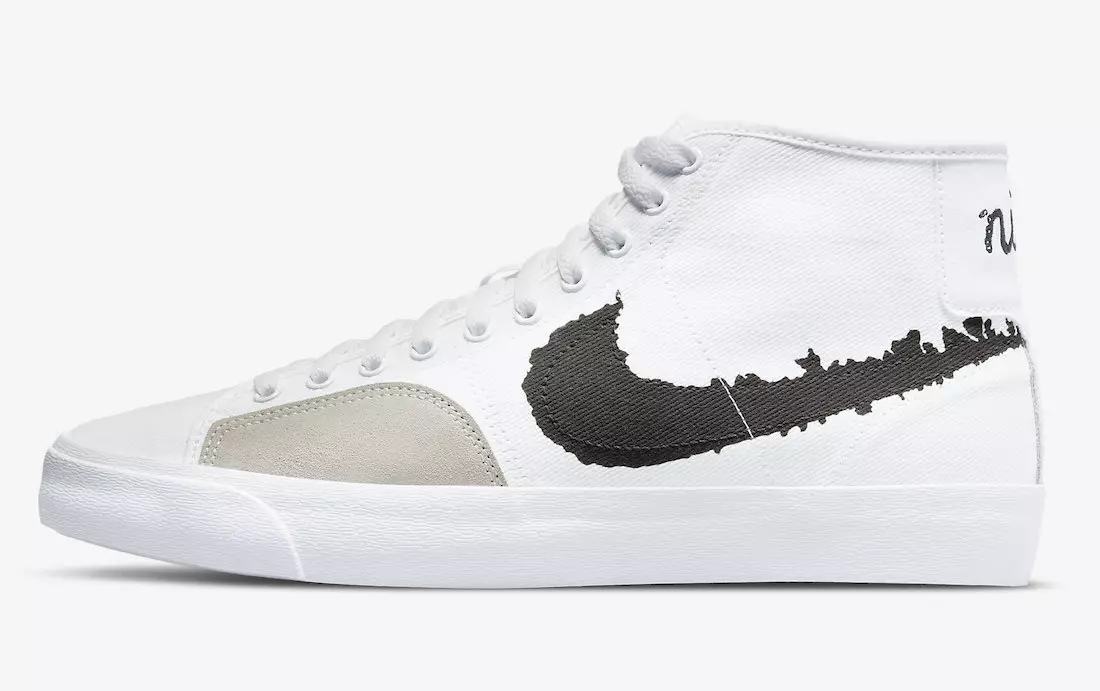 Nike SB Blazer Court Mid White Black DM8553-100 Utgivelsesdato