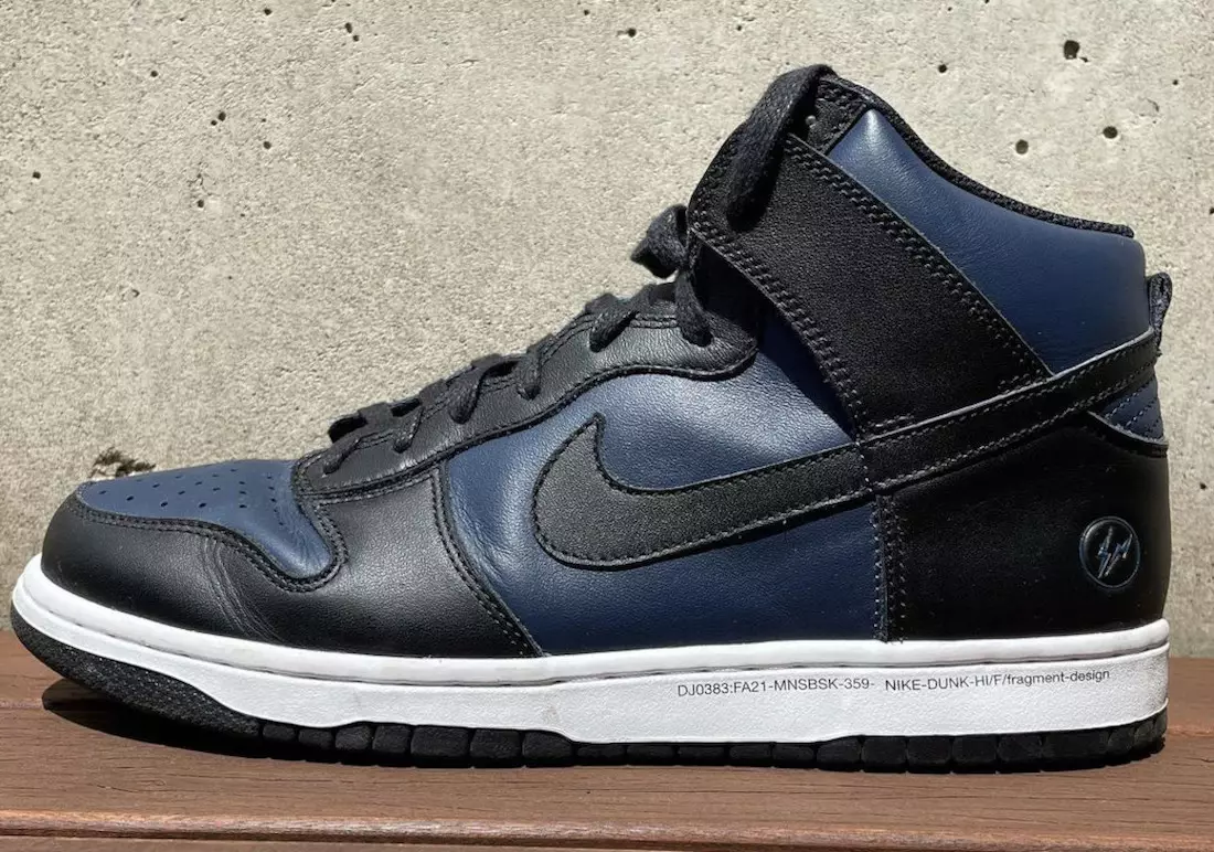 Fragment Nike Dunk High Black Navy DJ0382-400 Megjelenés dátuma