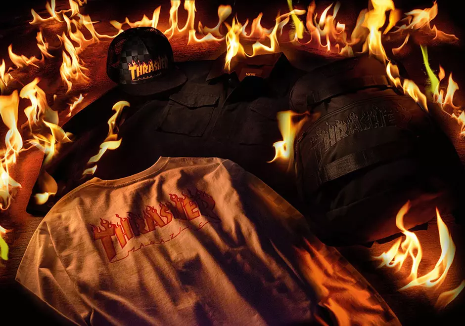 Ġbir tal-Logo Thrasher x Vans Flames