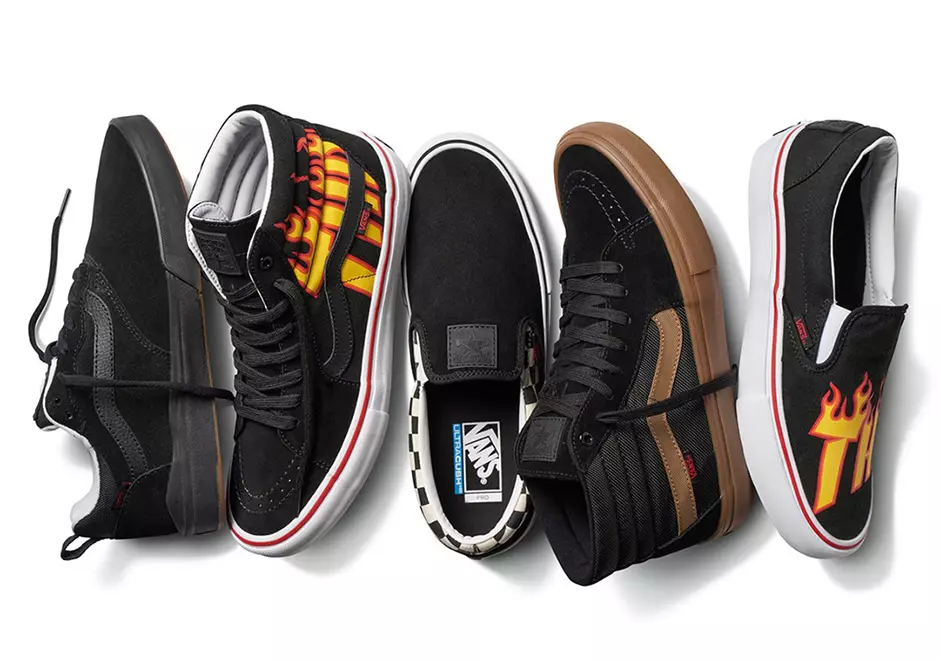 Colección de logotipos Thrasher x Vans Flames