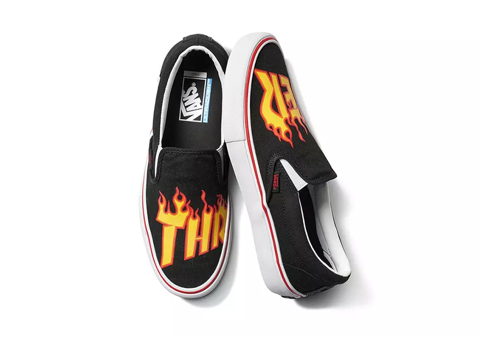 Colecția de logo Thrasher x Vans Flames