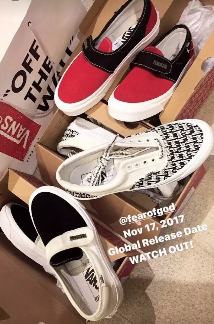 Ngày phát hành bộ sưu tập Fear of God x Vans 2