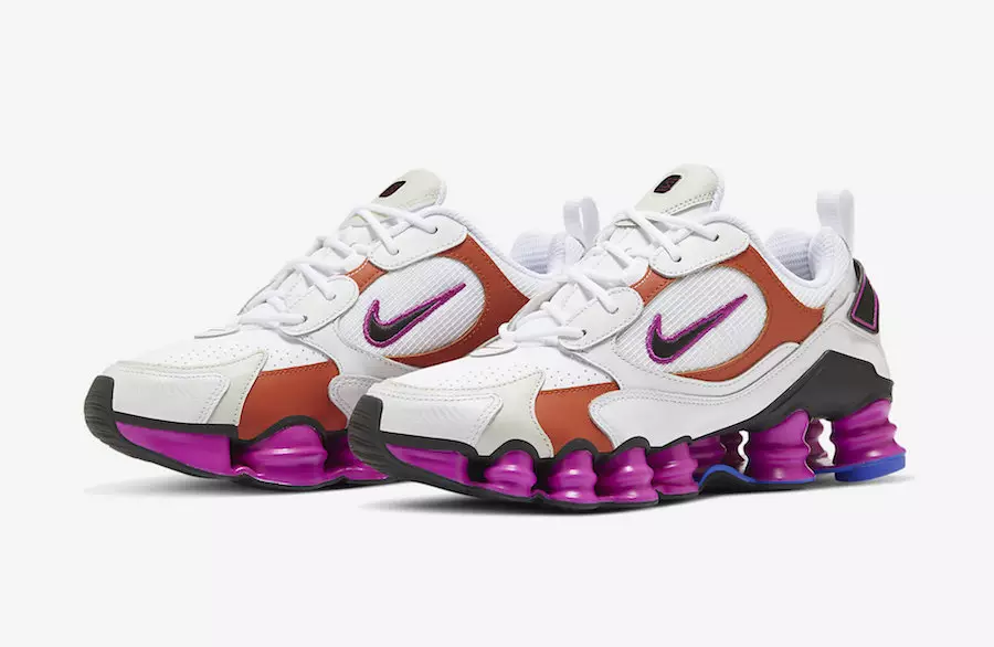 Nike Shox TL Nova White Hyper Violet Racer Blue AT8046-100 Data de llançament