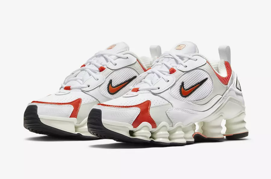 Эмэгтэйчүүдэд зориулсан Nike Shox TL Nova цагаан, улаан өнгөтэй