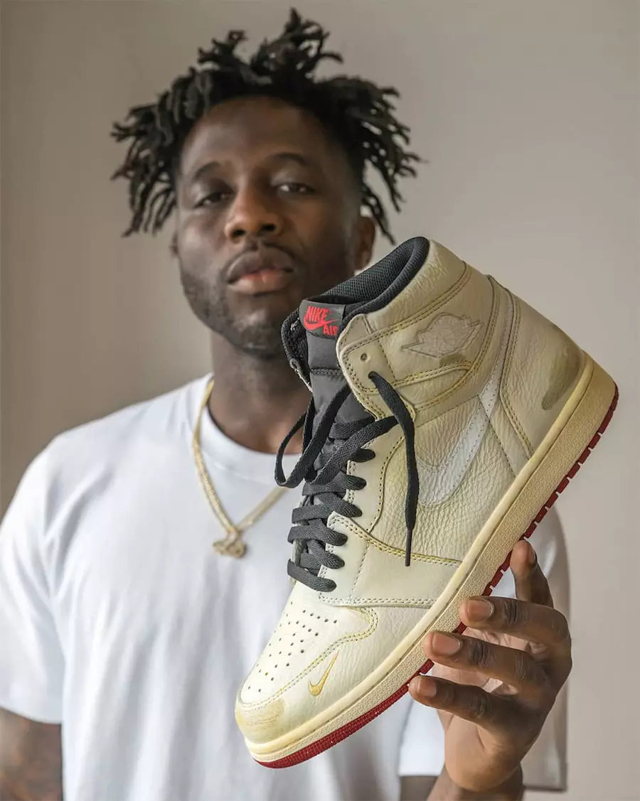 Nigel Sylvester Air Jordan 1 Sail White Varsity Red Refelect Silver BV1803-106 Санаи барориши